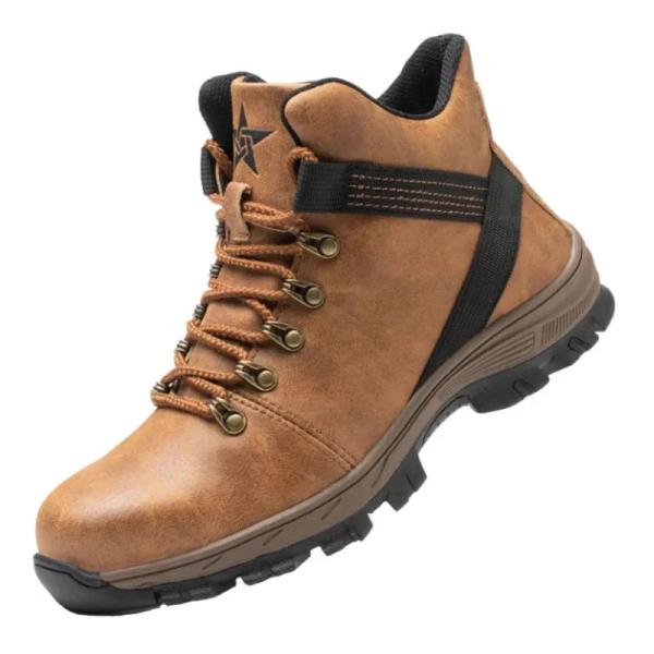 Chaussures de sécurité industrielles en cuir Nubuck Chaussures à chapeau pour hommes