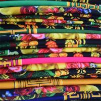 Ropa material impresa isla 100% del poliéster de la tela del vestido del OEM