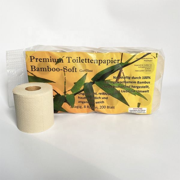 Custom 2 Ply Unbleached Natural Soft Bathroom Toilet Paper Rolls Hotel Quality Toalet Tissue Paper Roll