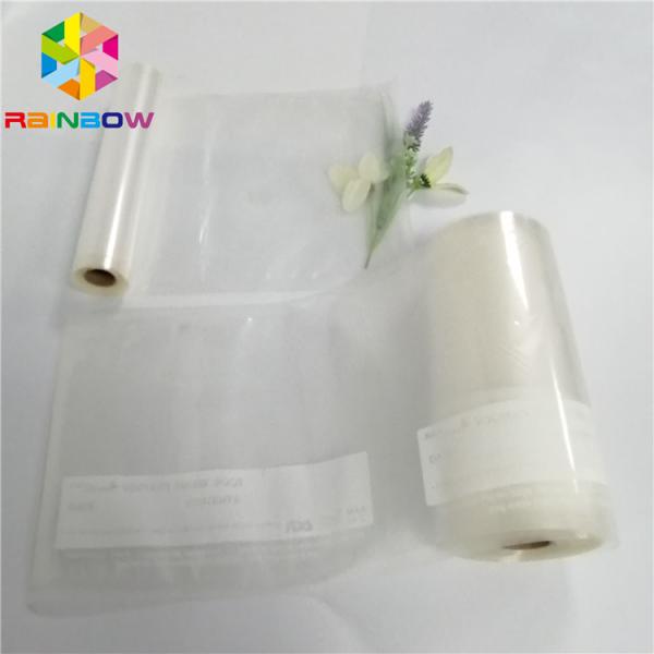 Laminated Heat Seal Food Packaging Films Custom Printed Clear Plastic Vacuum Sealing