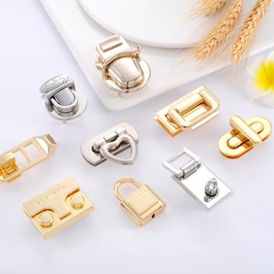 Alloy Handbag Push Lock Metal Turn Twist Lock for Custom Logo Women Bag Accessories