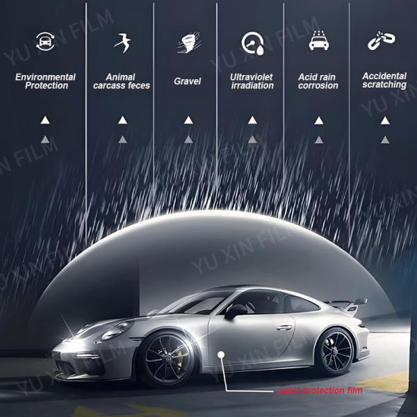 190 Micron Black Paint Protection Film Matt Foggy Surface Waterproof TPU Film