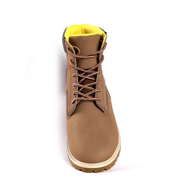 Steel Toe Goodyear Safety Shoes with Shock Absorbing Function and Breathable Nubuck Cow Leather