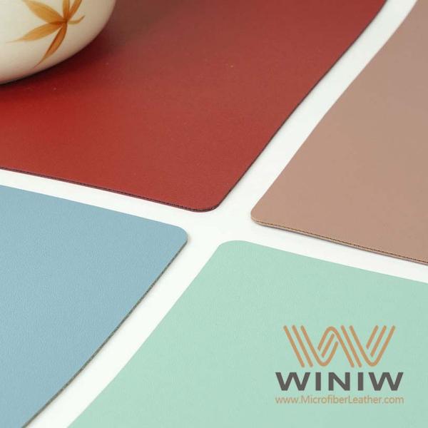 Morandi Color Carbon Faux Leather Microfiber Fabric Custom Pattern For Desk Mat