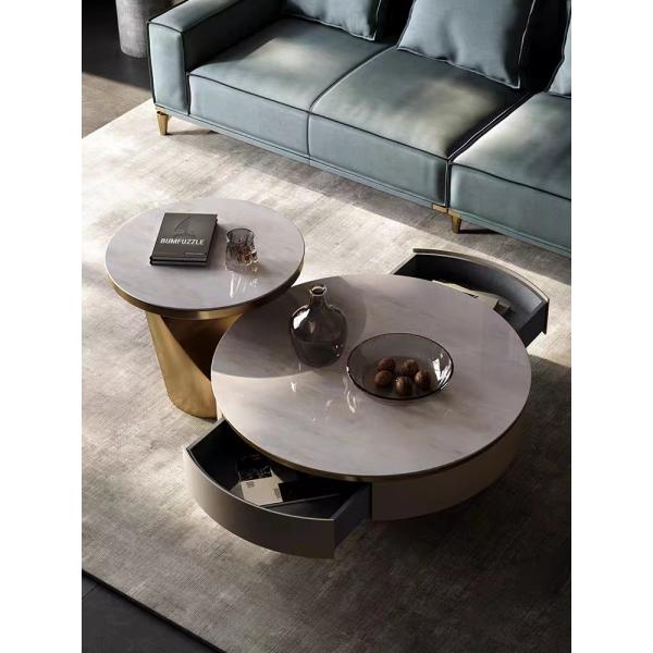 Elementos luxuosos do metal da tabela de chá da mobília de aço inoxidável feita sob encomenda do hotel