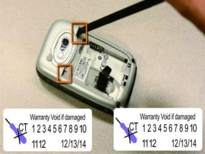 Etiquetas destrutíveis do vinil da data da garantia para produtos eletrônicos do telefone celular