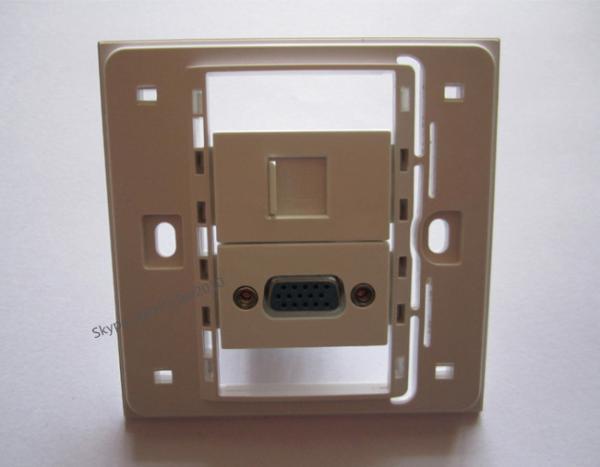 Fashion White Color 86 Wall Socket RJ45 VGA PC Panel For Home Hotel Universal Using