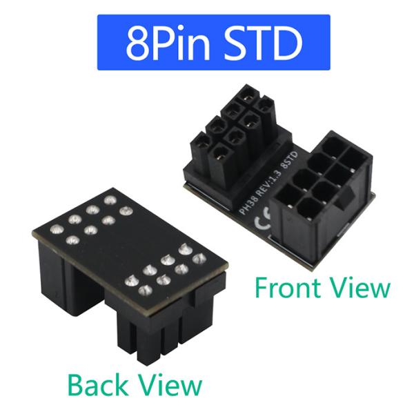 Homem de ATX 8 Pin Female To 8pin adaptador angular de 180 graus para a placa gráfica dos Desktops