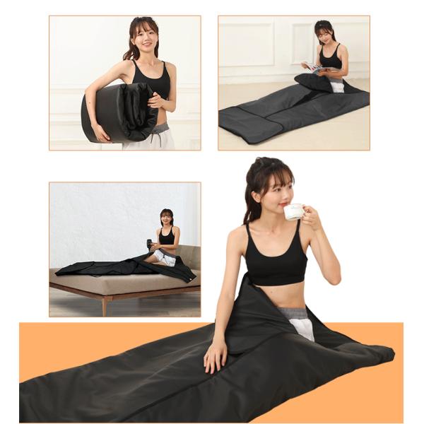 Водонепроницаемые черные велкро-нижеэмф инфракрасные саунные одеяла для бытовых косметических изделий