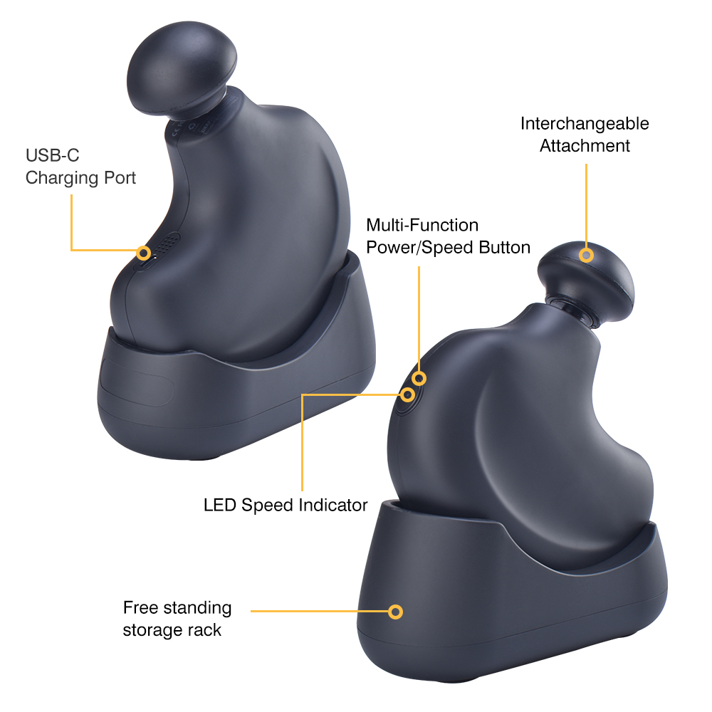 RTS High Quality Professional Grade Powerful Percussive Deep Tissue Neck Back Muscle Massager Gun