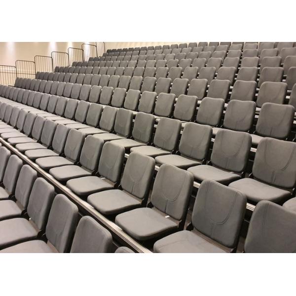 Conference Hall Comfortable Telescopic Seat Folding Chairs With Fabric Upholstered