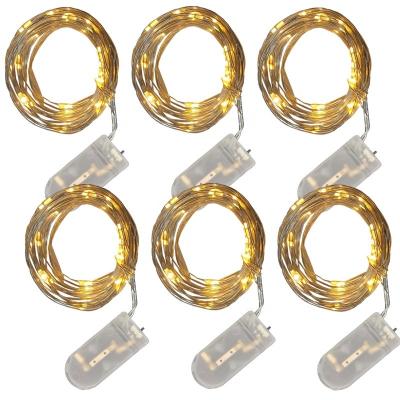 Wedding CR2032 Battery Copper Wire String Fairy Lights IP65 Waterproof