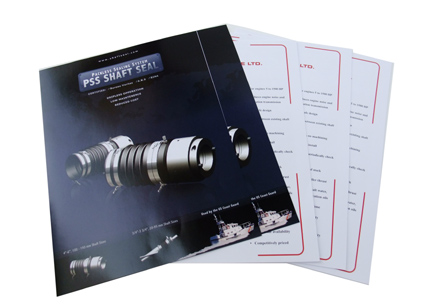 Glossy lamination 275gsm pearl art paper cover text saddle stiching Color Booklet Printing