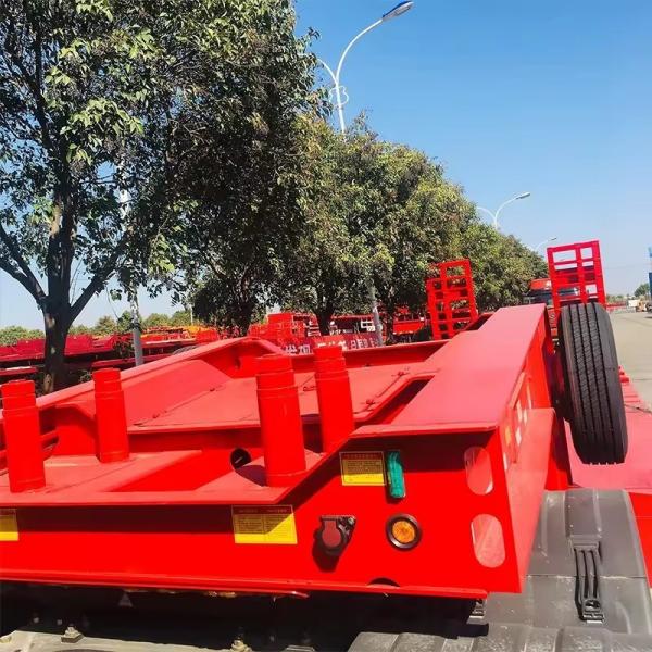 3 Axle 20FT 40 FT Trailer Chassis Flat Bed Flatbed Trailer for Long Distance Transport
