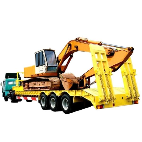 Lowbed Truck Trailers Used Excavator Machinery Transport with Max Payload of 60000kgs