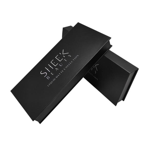Lipstick 1000 gsm Cardboard Cosmetic Packaging Boxes Matt Black