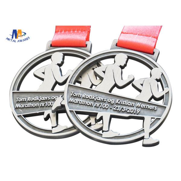 Runner Relief Marathon Medals Cut Out To The Real People That Running With Heat Transfer Ribbon