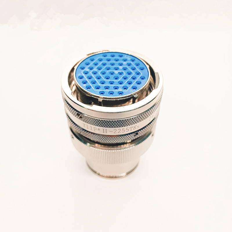 Y11P*II-2255TK5 55 Pin Bayonet Circular Aviation Connector with Aluminum Alloy Shell and Gold-Plated Contacts
