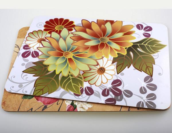 Promotion Gift for home/hotel Wooden cork placemat, Customized size and printed logo