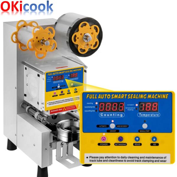 Digital Control Milk Tea Shop Equipment PP Plastic Cup Sealer