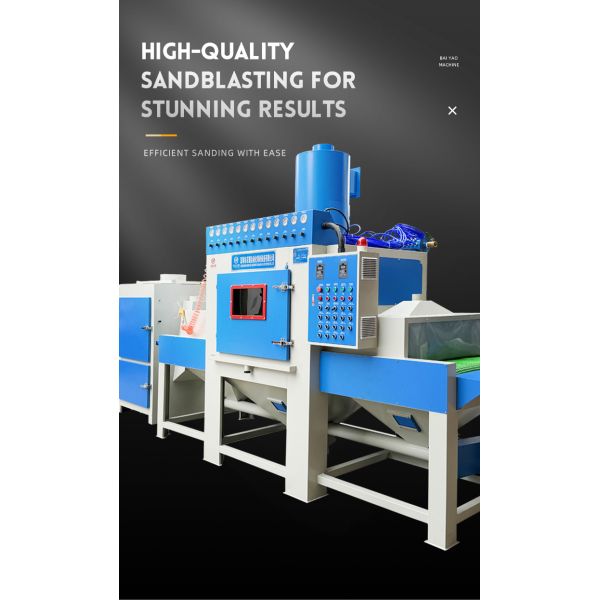 Automatic Conveyor Sandblasting Machine 6kw Sand Blast Equipment