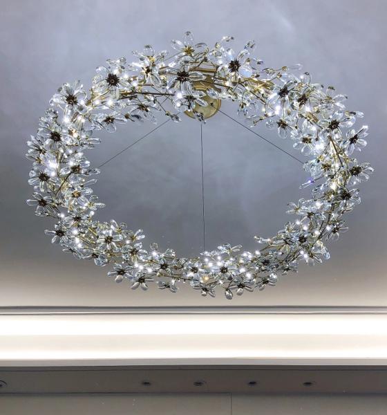Crystal Chandelier LED Home Decor Lamp Round Flower Creative Design tree branch chandelier(WH-CY-232)