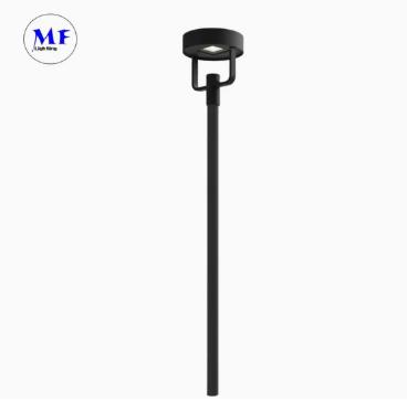 Lampadaire solaire de jardin à LED Alu. Étanche 130lm/W Ik08 IP66 Ra70 Hémisphère Intégré Trottoir Chemin Route Revêtement Mural Cour