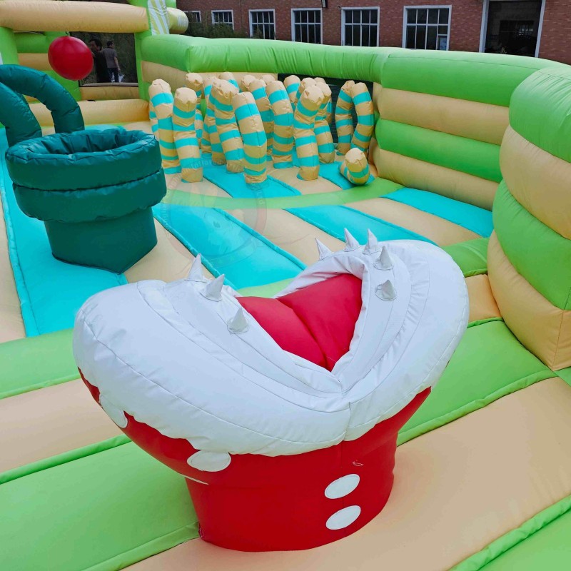 Giant Inflatable Water Park Colorful Obstacle Course Amusement Park 35+ Person Capacity PVC Material Customizable Size