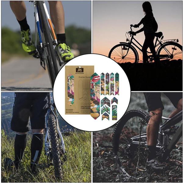 PVC Bike Stickers for Anti-slip MTB Frame Protection and Customized Road Bike Design