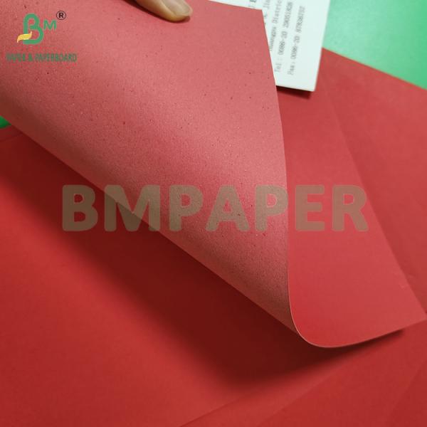120-400gm Protección del medio ambiente Papel Kraft rojo para envolver regalos
