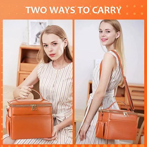 Практически кожаный изолированный охладитель сумки обеда делает прочное водостойким