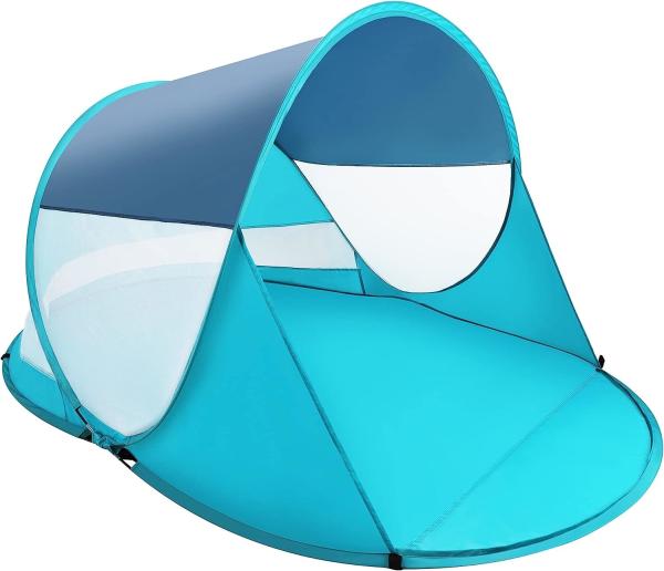 Pop Up Beach Tent, Portable Outdoor Beach Shade Tent, UPF 50+ Baby Beach Shelter, Easy Setup Windproof Waterproof