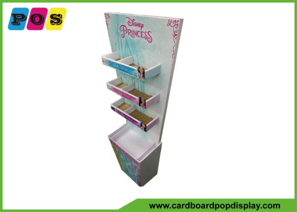 Floor Standing Cardboard Pop Displays Equip Three Shelves For Kids Cosmetics FL197
