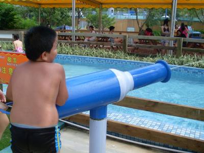 Adults Fiberglass Water Gun Game, Customized Aqua Park Equipment For Holiday Resort