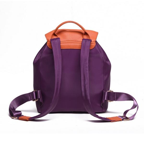 2016 new nylon with PU leather travel bag hit the color shoulder bag Mummy College fashion women's backpack