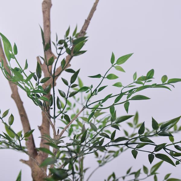 Wholesale Bonsai Red Green Variegated Artificial Plant Nandina Greenery Silk Heavenly Bamboo For Garden Outdoor Decor