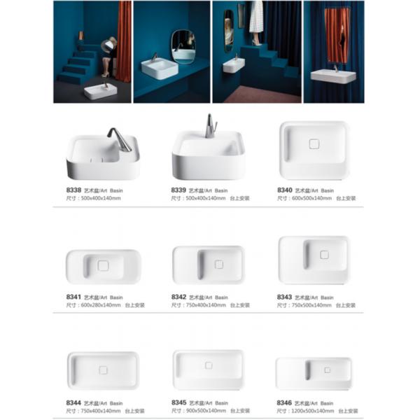 Lavabo de cerámica del lavadero de la palancana interior de Undercounter rectangular