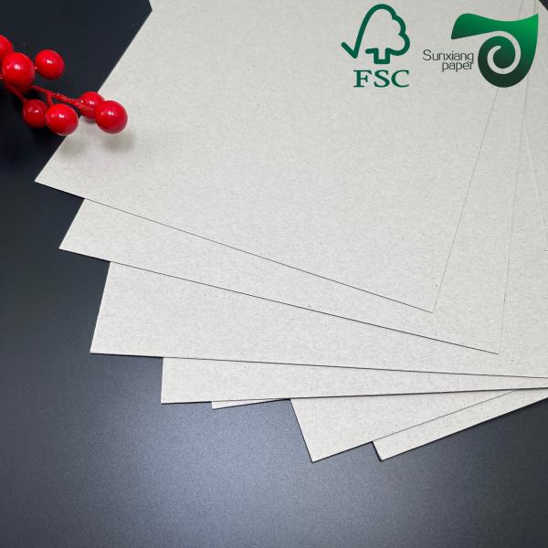 3mm 3000 Micron Rigid Grey Craft Card Board Smooth Surface For Packaging FSC