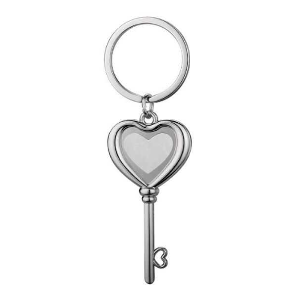 Collier à clé sublimation en forme de cœur Pour l'impression de photos par sublimation