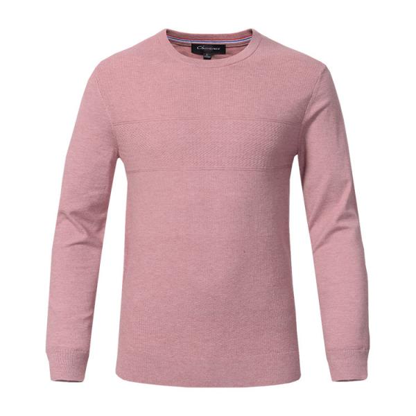 Round Neck Fashion Mens Warm Winter Sweaters Custom Logo Multi Colored
