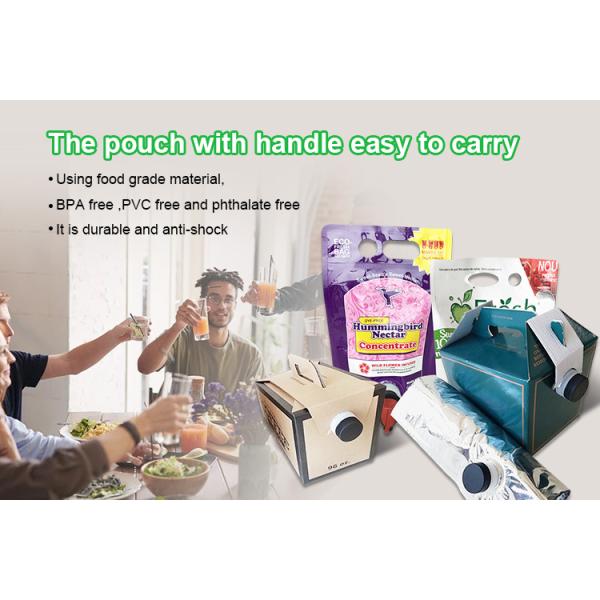 Butterfly Valve 0.18mm 4L Stand Up Pouch With Spout / Spouted Pouch Bags