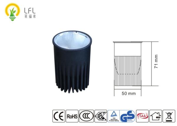 Aluminum Materials 10W LED Downlight , 90lm/W Black LED Downlights 86V - 264V