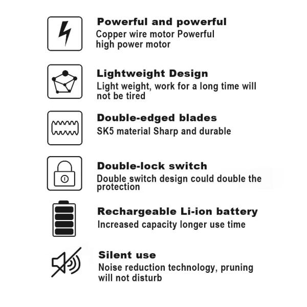 Триммер изгороди силы иона лития электрический с лезвиями доказательства ржавчины стали марганца