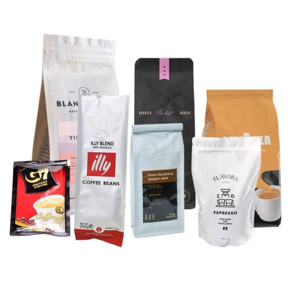 250g 500g 1kg 1kg Stand Up Pouches Matt Black Aluminum Foil