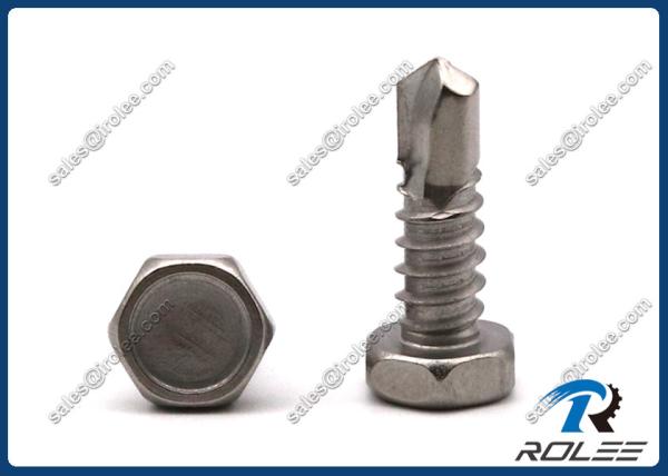 304/316/410 Stainless Steel Indented Hex Head Self Drilling Metal Screws