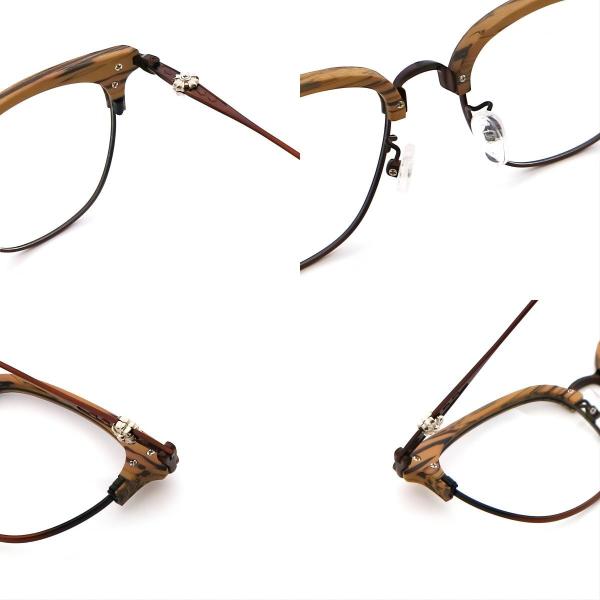 Wood Grain Eyeglass Frames Imitation Wood Acetate Glasses MR 3317