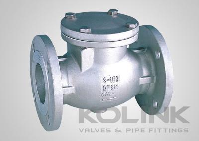 A válvula de verificação CF8 do balanço de JIS CF8M SCS13A SCS14A flangeou amortecedor disponível