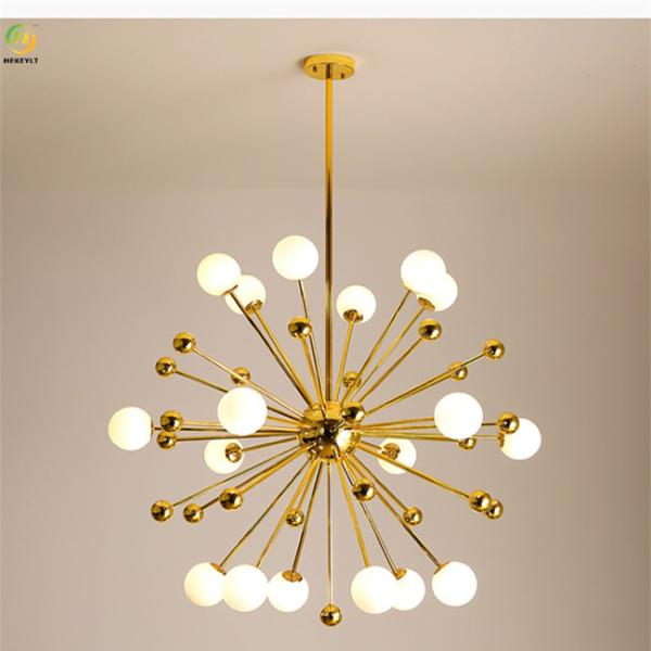 Metals Art Electrophoretic G4 Glass Pendant Light AC85 - 265V