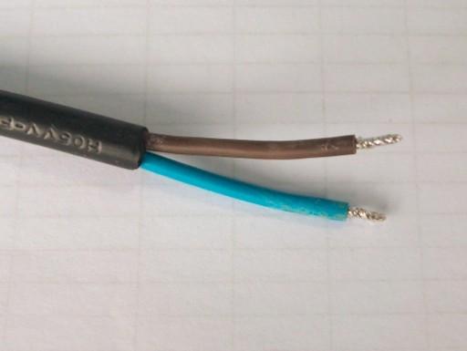 Power cord with tinned wires, tinned flexible cables