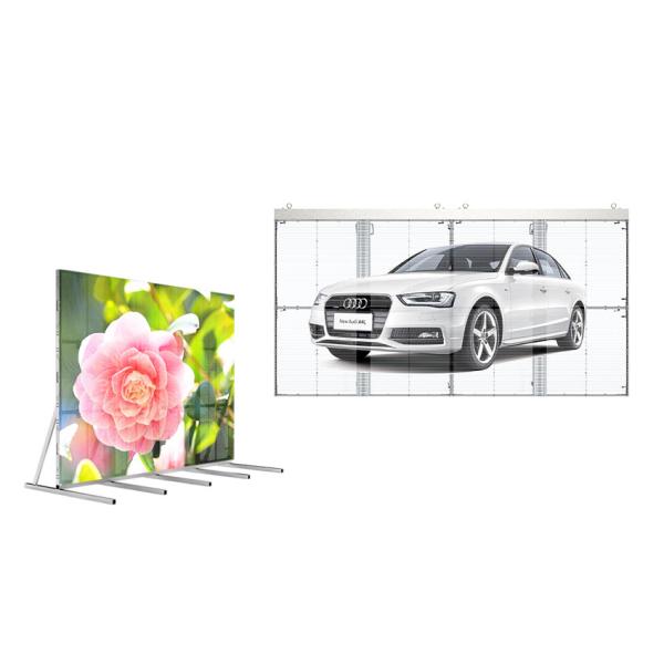 7mm Glass Transparent LED Screens Rental Billboard Excellent Heat Sinking